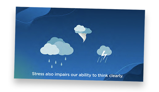 Stress also impairs our ability to think clearly. Mental Health let talk about it. Bupa health and wellbeing campaigns by Sequel Group
